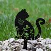 Laser Cut Wrought Iron Cat Memorial Stake - 200+ Daily Sales Metal Pet Monument
