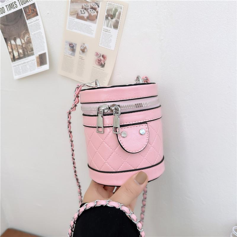 Stylish Mini Children's Backpack Pu Korean Cute Quilted Crossbody Bag For Kids