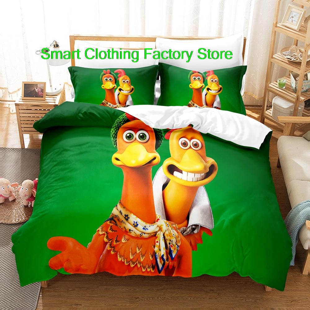 Chicken Run Bedding Set Single Twin Full Queen King Size Bed Set Teenagers Bedroom Duvetcover Sets Fashion Bed Sheet Set