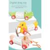 Wooden Animal Push Down Car Pull Rope Car Towing Toys Push and Go Baby Girl Walker Duck Puppy for Kids Early Education Toddler