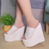 Fashion 16CM Summer Fashion PVC Jelly Wedges Platform Women's Slippers Sandals Casual Shoes