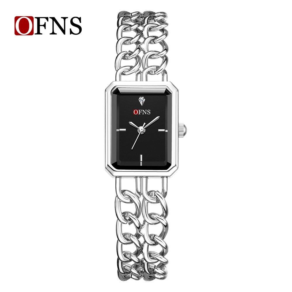 Luxury Women's Quartz Watch Elegant Diamond Dial Stainless Steel Band Waterproof Casual Wristwatch