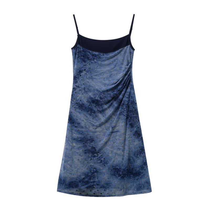

Sancai Women s Polka Dot Mesh Strappy Maxi Dress L