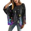 XY-LK01-Pullover hollow blouse 3D printed sweater spring and summer new