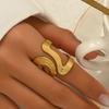Popular style ladies ring, geometric fold opening irregular design ring Internet celebrity jewelry
