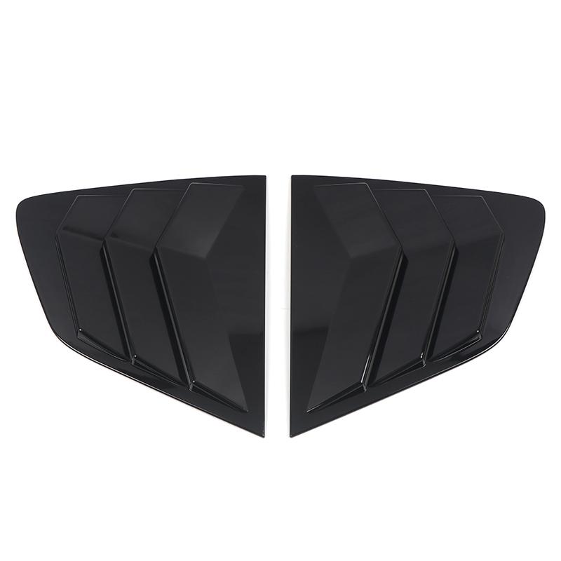 Car Accessories ABS Carbon Fiber Rear Side Window Louvers Shutters Blinds Cover Trim For Nissan Rogue X-Trail T32 2014-2017-