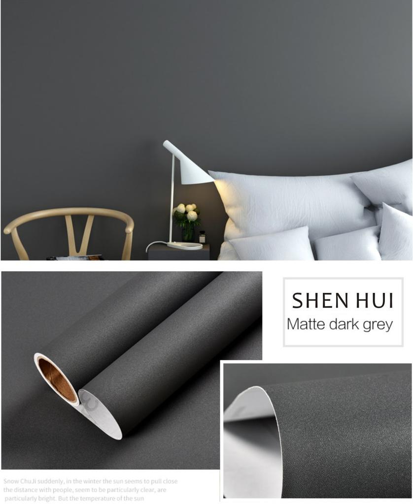 Matte Solid Self Adhesive Wallpaper for Walls In Rolls for Living Room Kitchen Furniture Wall Decorative Vinyl PVC Wall Stickers