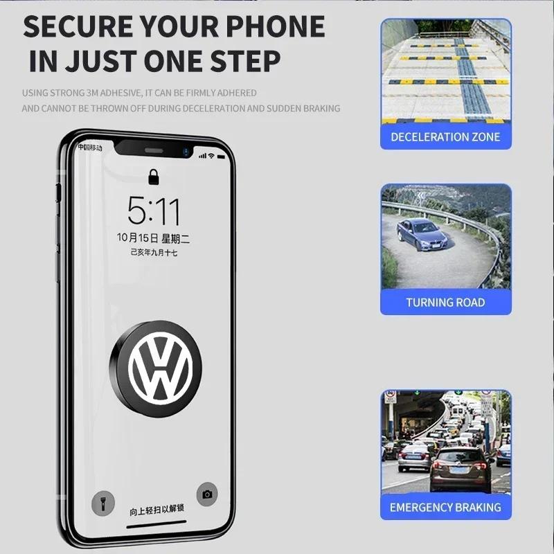 VW GTI GOLF 2026 Hot For VW VOLKSWAGEN Round Magnetic Mobile Car Phone Holder For Volkswagen VW Jetta Polo T4 T5 T6 Sharan Touar