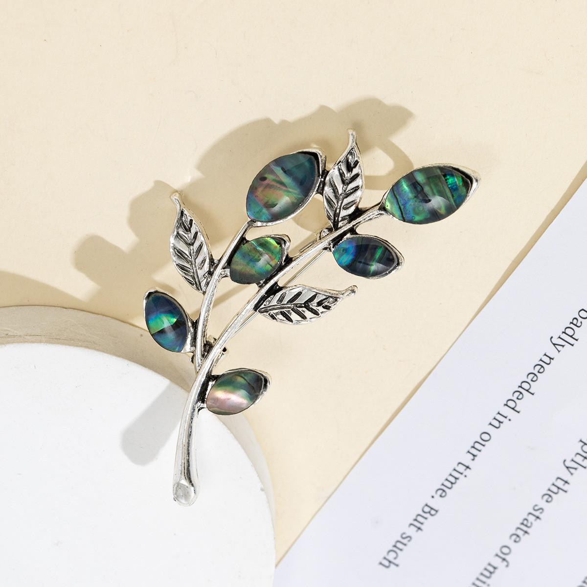 

1 шт., брошь-булавка в виде веточки натуральной ракушки в деревенском стиле для женщин, повседневная одежда, украшения для дня рождения, весна-лето, подарки на Пасху, День матери 1Pc/57×26mm