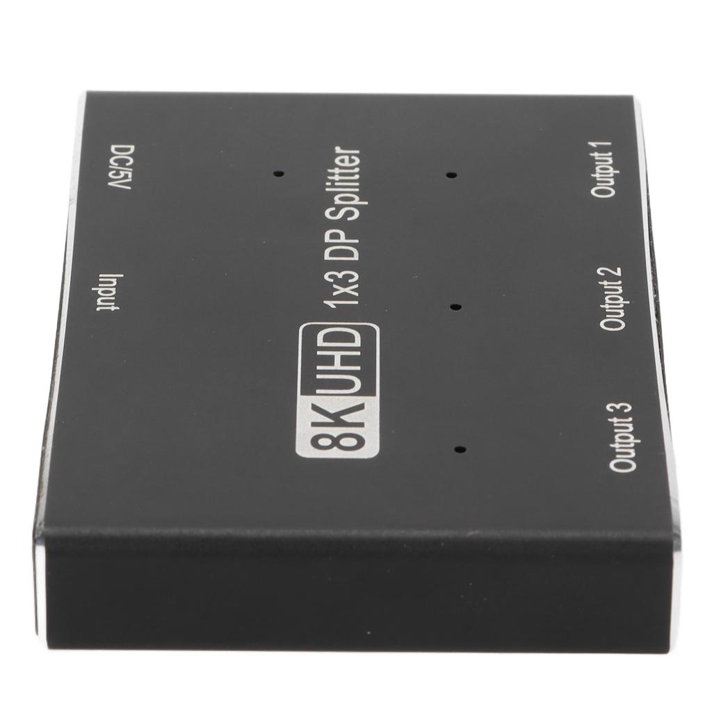 1x3 DisplayPort Splitter Triple MST SST Hub DP 1.4 Splitter for IOS System for Windows System for Android System