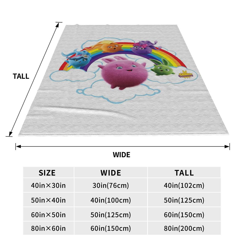 Sluneční králíčci - Duhoví králíčci Deku Měkká teplá flanelová přehozová deka Povlečení na postel Obývací pokoj Piknik Cestování Domov Pohovka