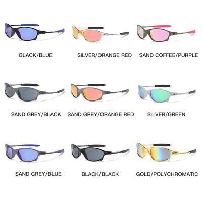 Bunte Sportsonnenbrille Sonnenbrille Schutzbrille Uv400 Winddichte Sonnenbrille für Herren Damen Retro De Sol Masculino