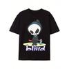 European Sizes Men's Blindfolded Surfing Skull & "Blind" Graphic T-Shirt - Soft Casual Summer Tee, Short Sleeve Round Neck Black Top for Casual Attire