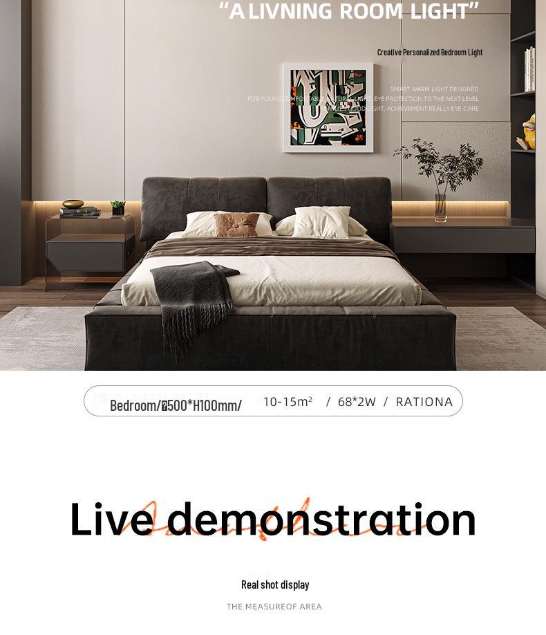 Xieduo 2025 Italian Light Luxury Ceiling Light for Eye Protection in Young Adult Bedrooms