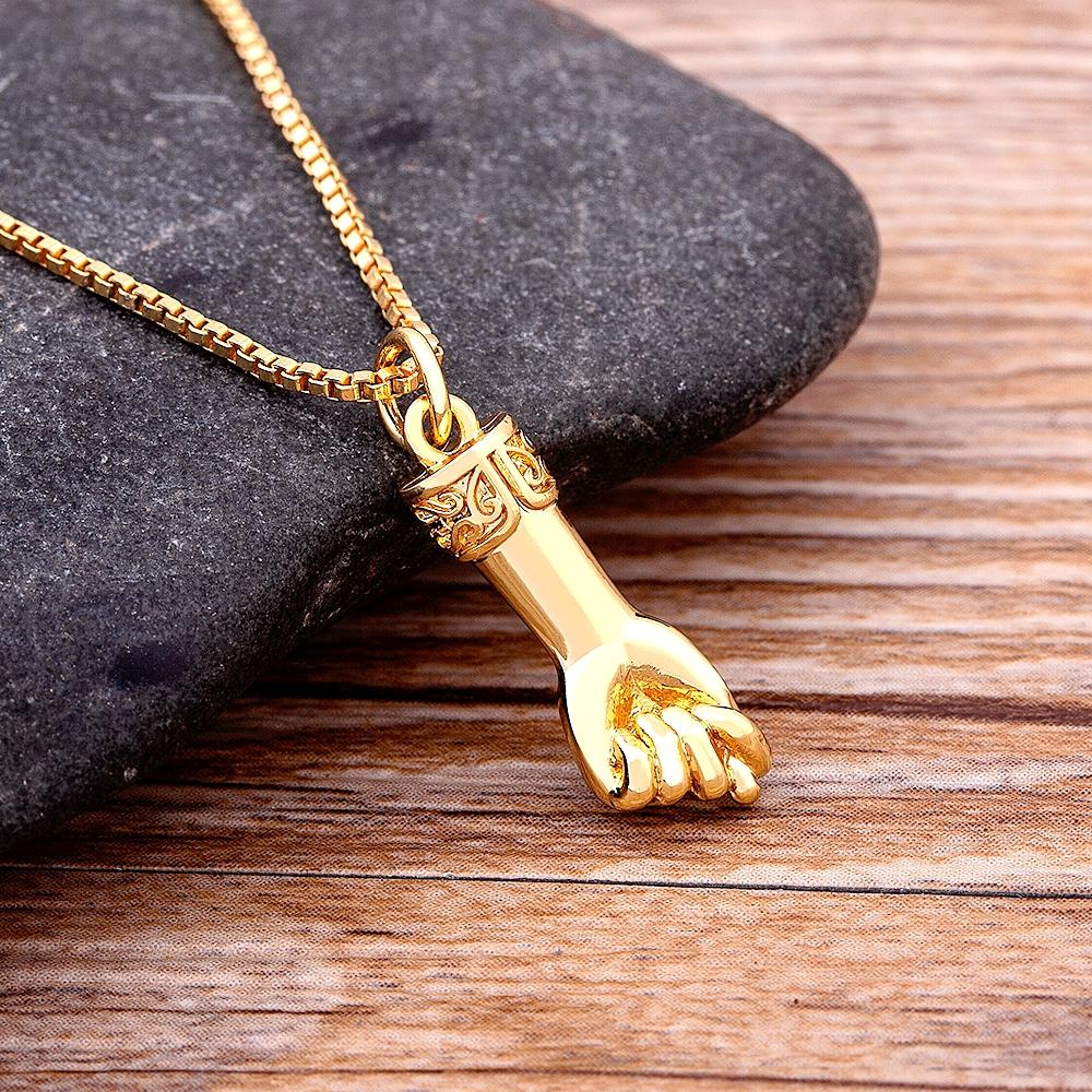 

Nidin Hot Fashion Retro Lightning Necklace Women Men Hip Hop Party Accessories Gesture Pendant Birthday Jewelry Gift Wholesale