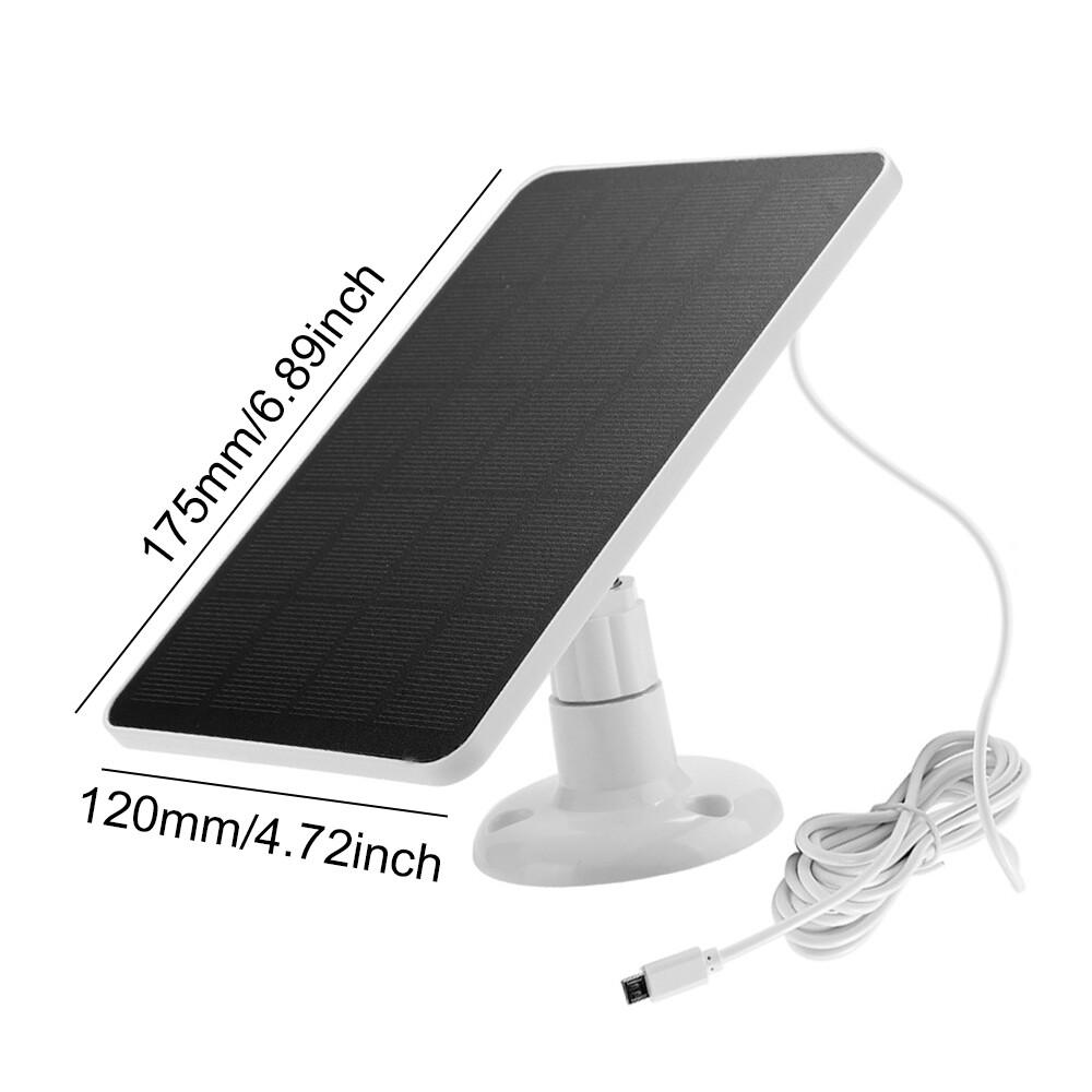 4W 5V Solar Panel Monitoring Camera Charging Panel with Bracket For Outdoor Spotlight Security Camera Battery Power Charger