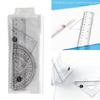 4 Pcs Plastic Ruler Set Math Geometry Set Triangle Ruler Drawing Tool Drafting Supplies for Artists and Students