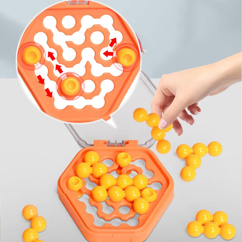 IQ Mini Bead Board Game Educational Learning Pocket Game Toys Stress Reducing Toys Self-Created Challenges Logic Game 7 to Adult