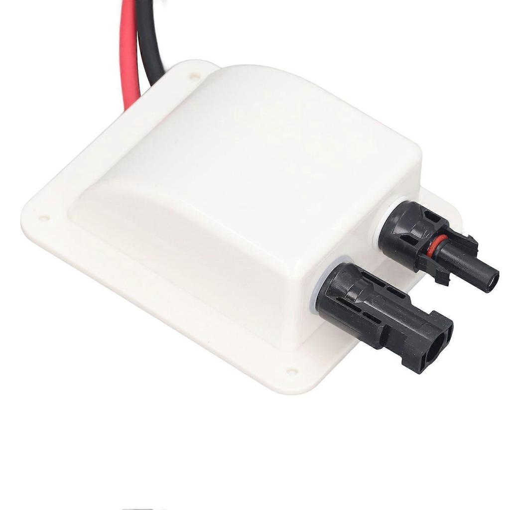 Solar Double Cable Entry Gland Box Waterproof Housing for RV Roof Boat Yacht Camping Travel with 2m 10AWG Extension Cord