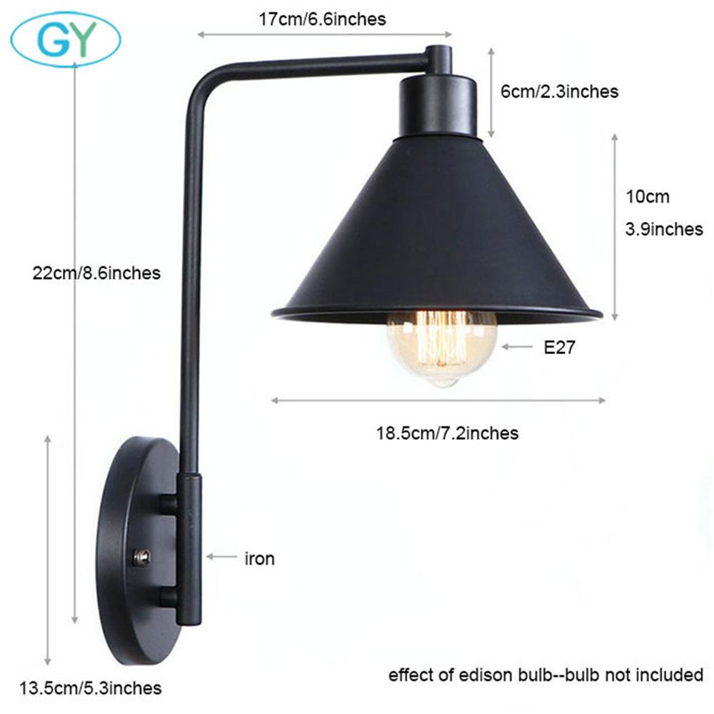 

Современные промышленные настенные бра промышленные матовые темно-черные настенные светильники с длинной штангой и металлическим абажуром настенные светильники для дома