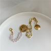 Meier New Arrival Bracelet Niche Stylesense of Designfrench Gold Coin Metal Bracelet Stylish Head Bracelet