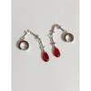 Gothic Punk Stainless Steel Long Cross Earrings for Christmas