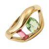 Multicolor Cubic Zirconia Fashion Rings Sturdy Titaniums Steel Jewelry 3 Sizes Elegant Gifts Decoration for Women