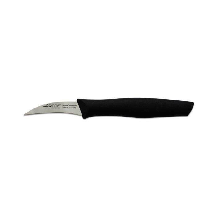 Couteau Mondador Arcos Nova 188301 Acier Inoxydable Nitrum Et Polypropylène Mango, Lame De 6 Cm Sous Blister.