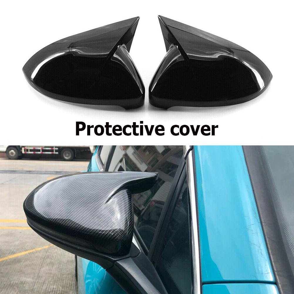 2Pcs Rearview Mirror Cap 5G0 857 537 Sticker Side Mirror Cover Carbon Fiber Exterior Side Rearview Mirror Cap for VW Golf 14-19