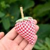 62KD 6Pcs Fabric Strawberry Handmade Bowl Fillers for Farmhouse Spring Decorations
