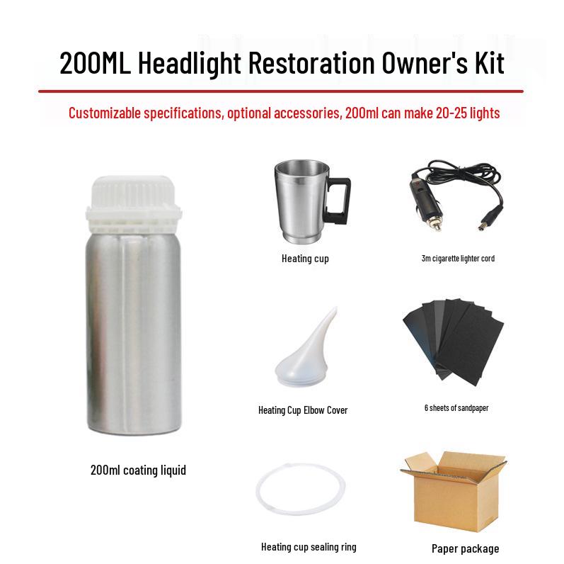 Набор для ремонта и полировки фар - Восстановите прозрачность и удалите царапины