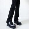 Schwarze Chelsea-Stiefel mit großer quadratischer Zehenpartie und dicker Sohle für Herren im Herbst und Winter, neue kurze Lederstiefel für Herren und Damen, Größe 35-45