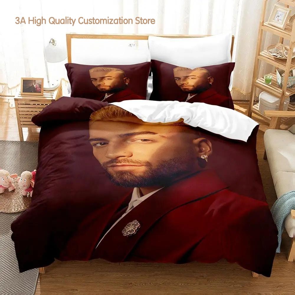 

Comforter New Maluma Bedding Set Single Twin Full Queen King Size Bed Set Aldult Bedroom s 3D Print Hip Hop Bed Comforter (quilt)-EU Single(135*200cm)3pcs