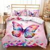3pcs Watercolor Butterfly Bedding Duvet Cover Set Butterfly Themed Bedding Set Butterfly Themed Romantic Butterfly Bedroom Decor