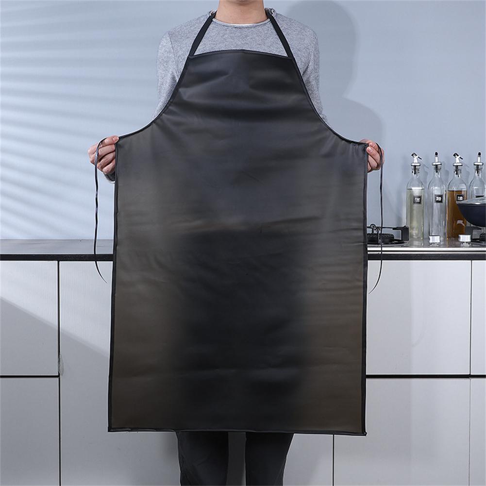Wasserdichte Ölbeständige Schürze Herren Damen Arbeitsschürze PVC Schwarz Hotel Aquatisch Metzgerei Lebensmittel Kochschürze Für Küchenarbeit Reiniger