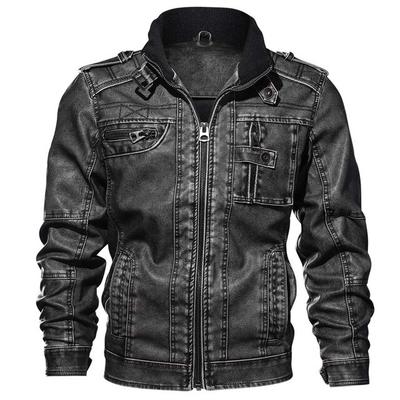 Casual Jacket Man Windbreaker Motorcycle Leather Jacket