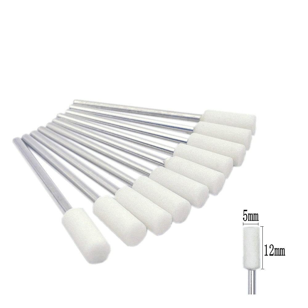 10pcs/set Stone Grinder Polisher Burs 2.35mm Shank For Contouring Shaping Porcelain Nail Rotary Stone Polisher Nail Accessory Mill Tools
