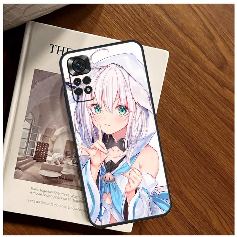 Shirakami Fubuki Hololive Case For Xiaomi Redmi Note 13 11 10 9 8 12 Pro Plus 12S 11S 10S 9S 10A 9C 10C 12C 13C Funda