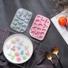 Silicone Chocolate Fondant Decorations Molds Pumpkin Bat Halloween Baking Mold Reusable Candy Trays Silicone Molds