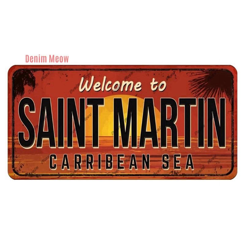 Vintage USA Metal Plates, Retro California 15x30cm Plaque, Florida Metal Tin Sign Poster, Bar, Garage, Gifts, Room Decor WY289