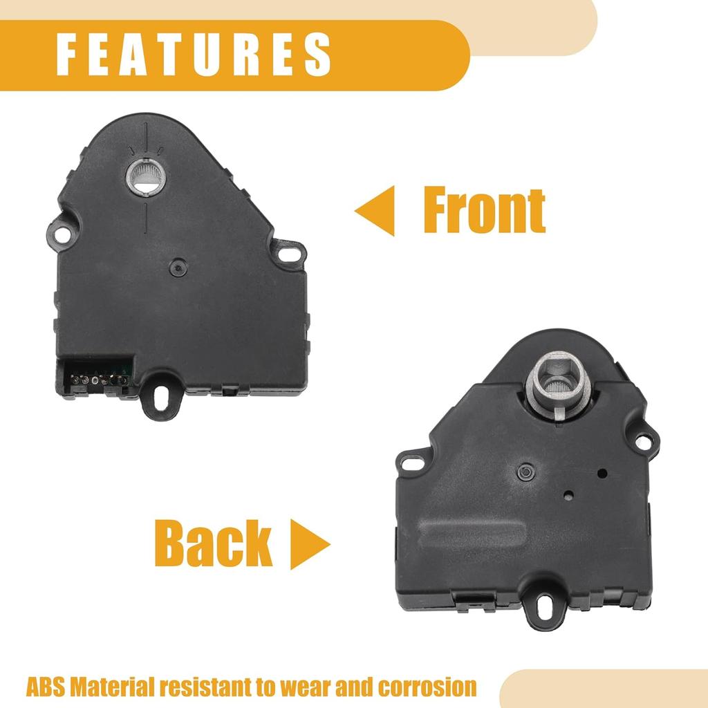 HVAC Heater Blend Door Actuator No.89018676 - Car Air Door Actuator Replacement - for Chevrolet Trailblazer 2003-2009 Plastic Black - 1 Pc