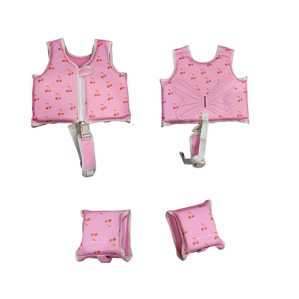 

Striped Inflation-Free Swimming Vest Floats Swimming Life Jacket Children s Buoyancy Vest Summer розовый