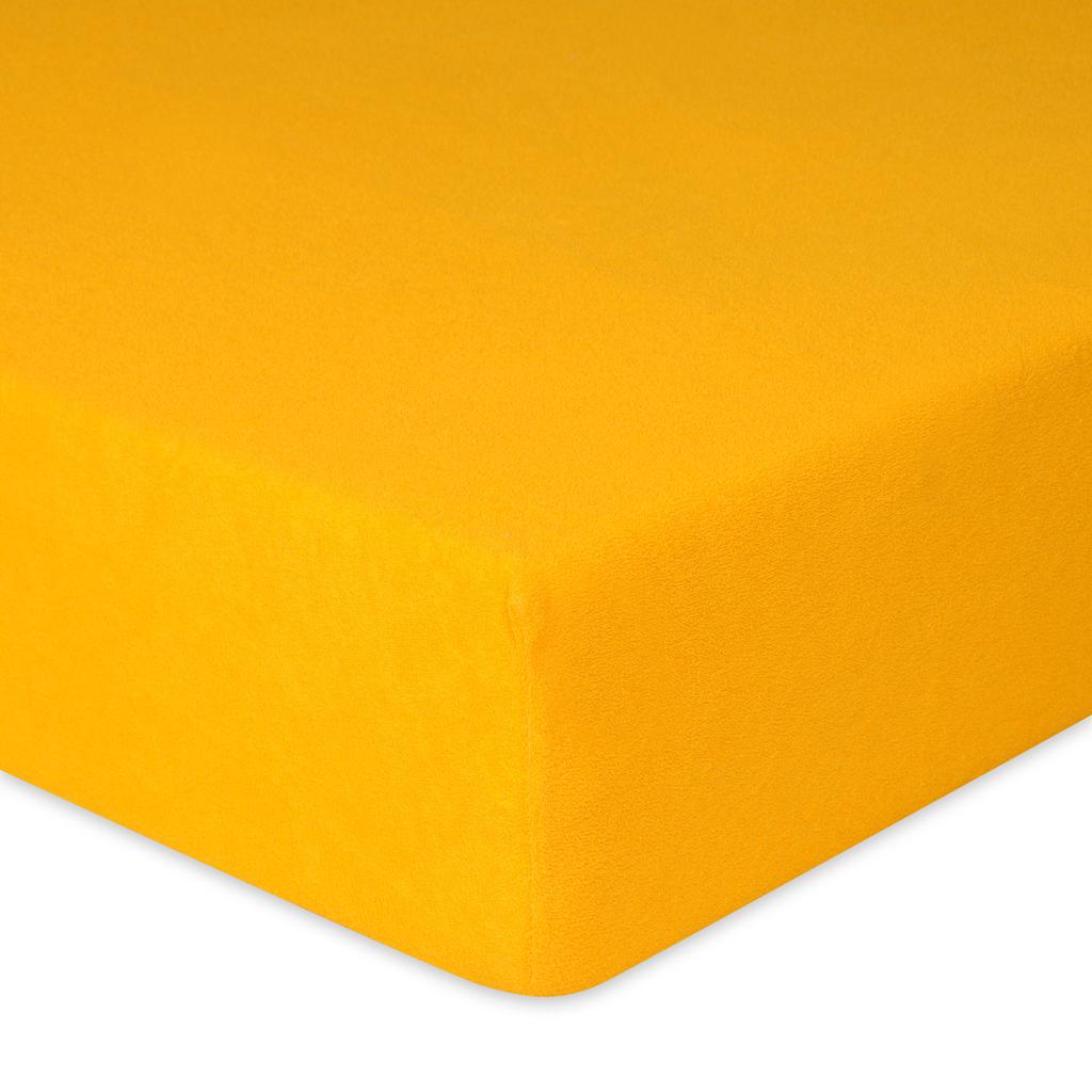 Premium Terry Sheet with Elastic 110x190, 120x200x20, Yellow_05, Matex