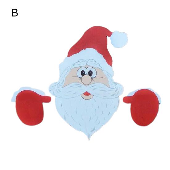 

Санта-Клаус забор Peeker влагостойкий прочный праздничный окружающий 3D садовый двор снеговик эльф забор Peeker для вечеринки