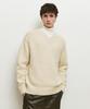 MINDBRIDGE [Hoite] Slub Yarn V-Neck Oversized Knit - 2 Colors