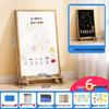 Kids' Double-Sided Magnetic Drawing Board: Stand-Up, Erasable Whiteboard & Chalkboard for Doodling and Coloring.