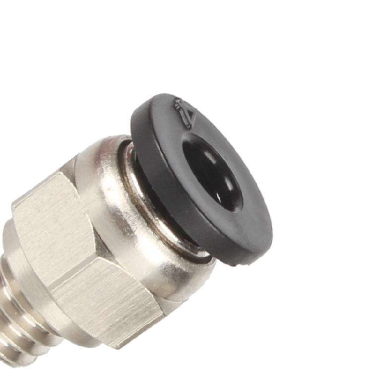 Industrielle PTFE Pneumatik-Adapter Verbinder 4er Pack PC4 M6 Gewindeanschluss Minimierter Luftstromverlust Design