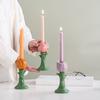 Nordic Style Tulip Candle Holder Simple Design Geometric Art Flower-shaped Candlestick Handmade Decorative