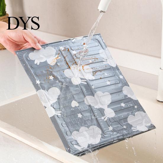 Stove Top Baffle Plate Cartoons Animal Print Grease Proof Aluminum Splatter Board Foil Gas Folding Cover for Kitchen Anti-Splatter Screen