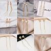 Tassel Earrings Diamond Butterfly Flower Pearl Stud Earrings Temperament Fashion Long Thin Earrings